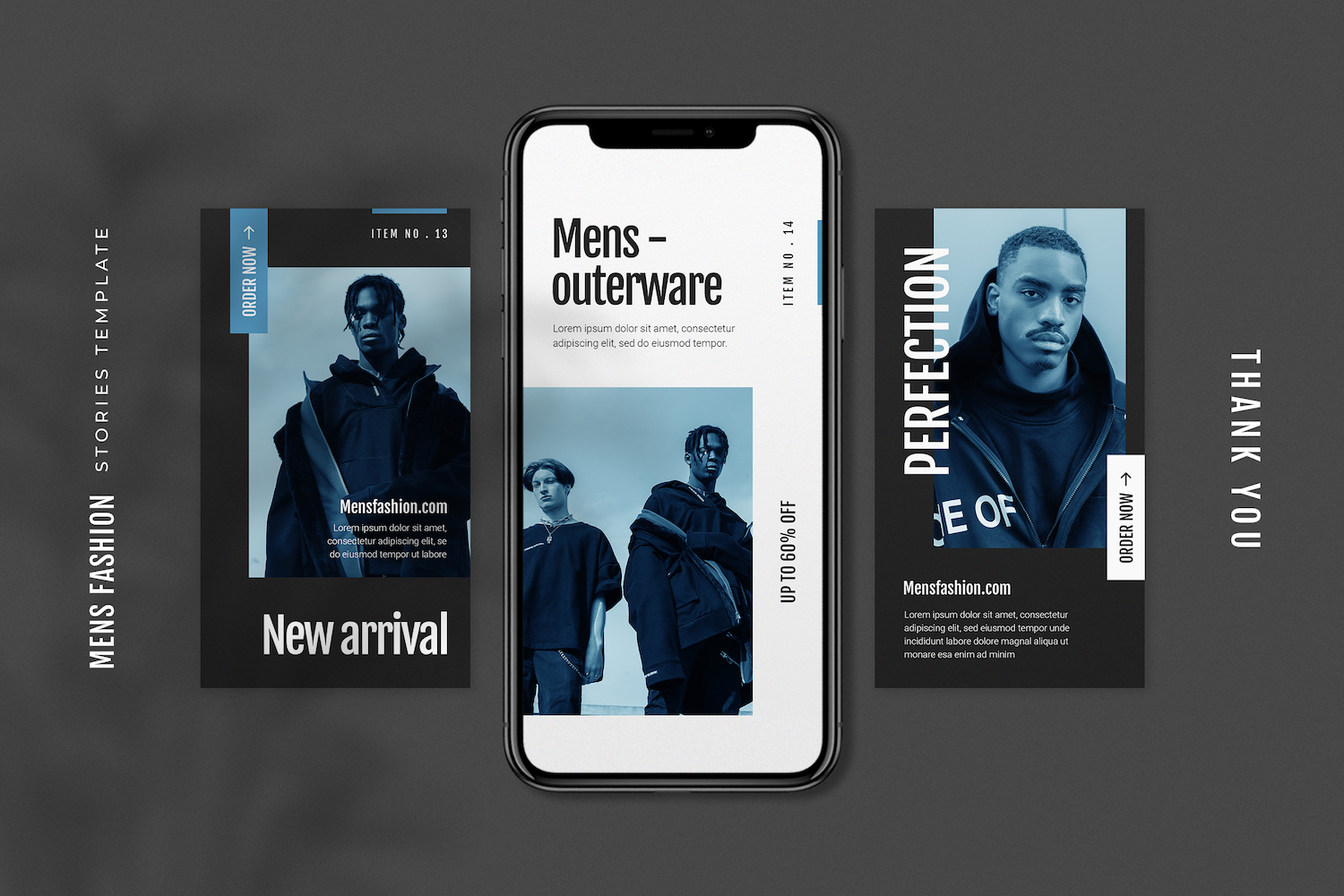 Men's Fashion Instagram Stories Template for Social Media